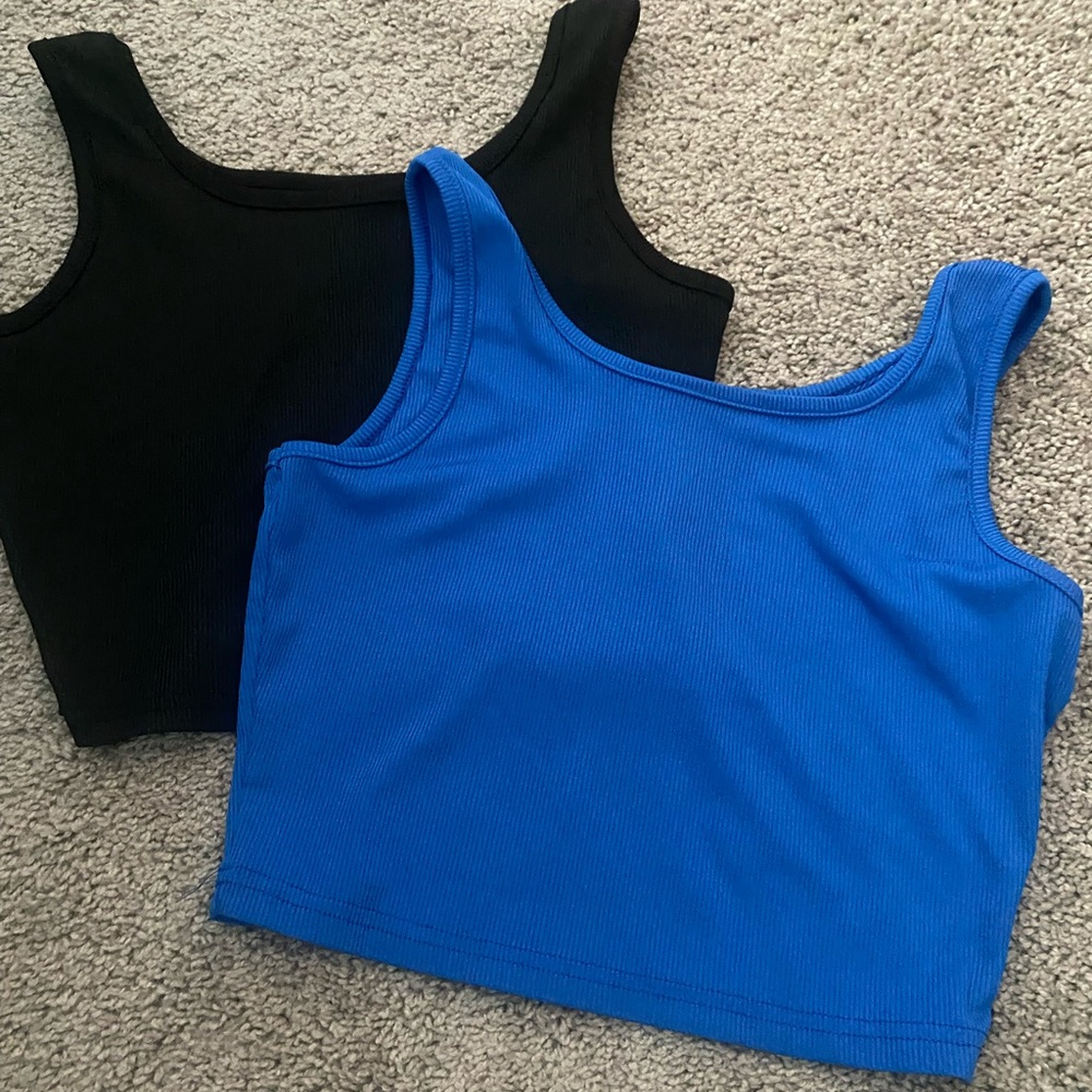 Black and Blue Tank Tops